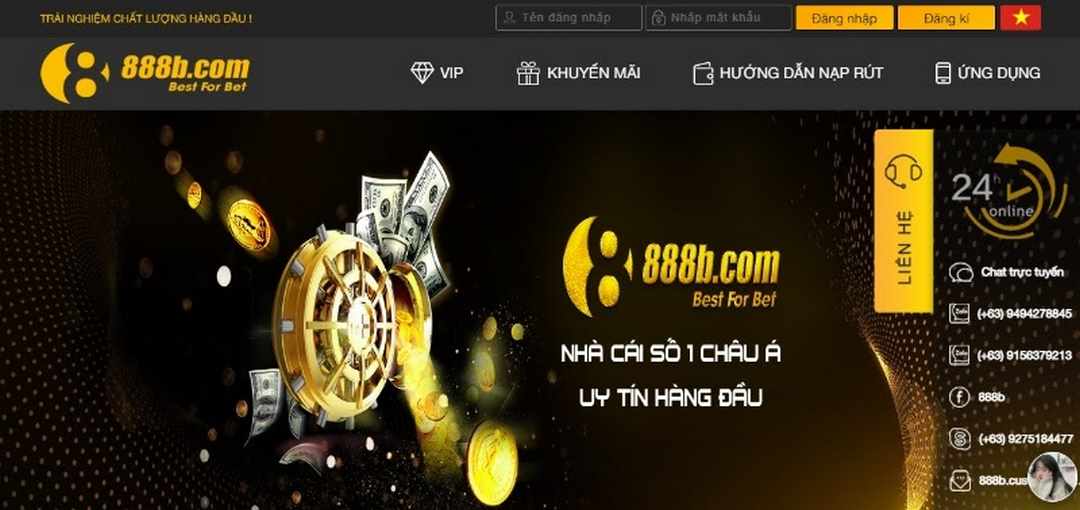 888B thương hiệu giải trí đỉnh cao đế từ châu Á